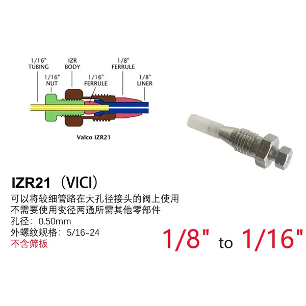 VICI不锈钢内螺纹变径接头